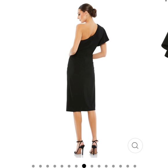 BLACK Mac Duggal one Shouldered Gown. Size 14 - Picture 3 of 8